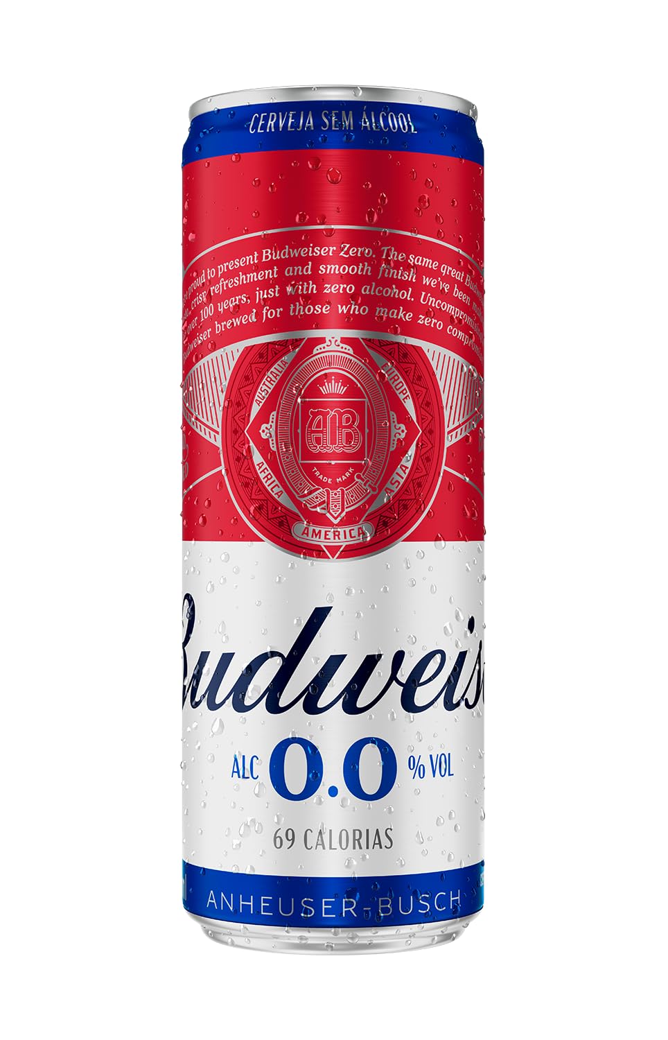 Cerveja Zero Álcool Budweiser Lata 350ml